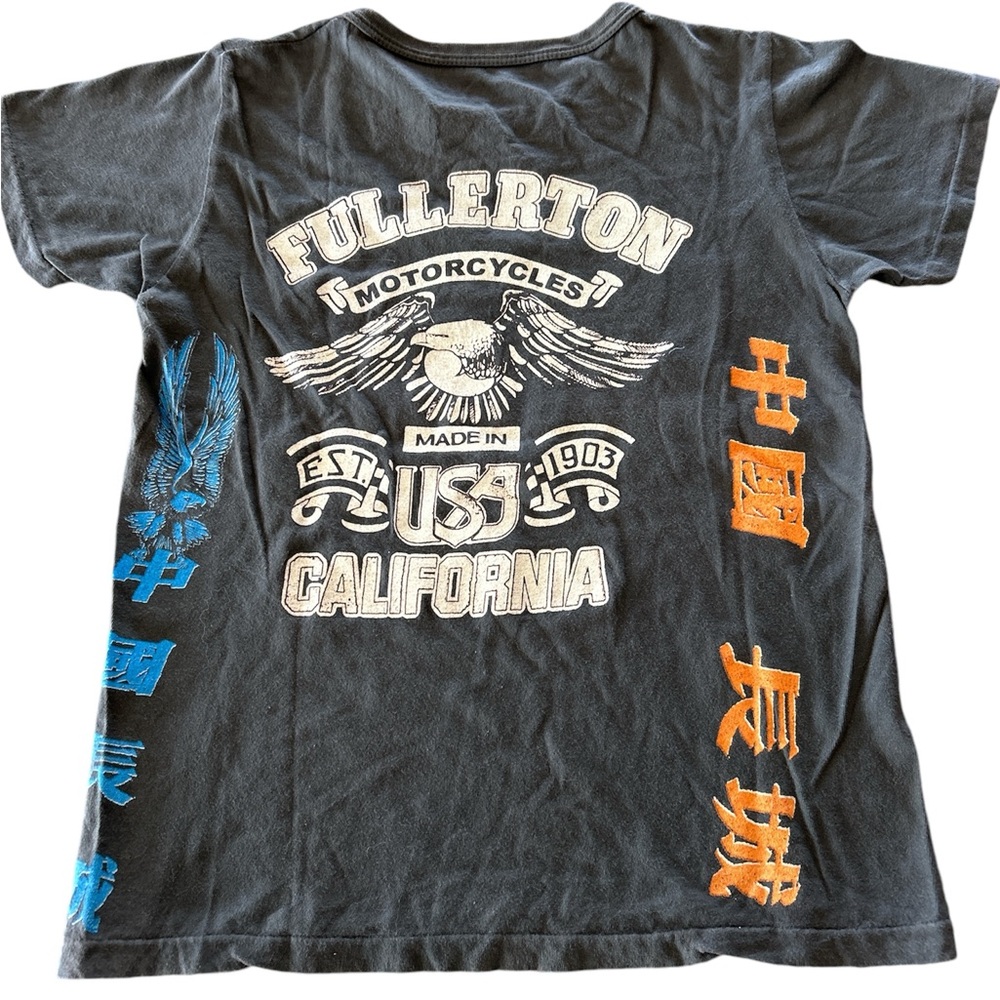 1999 The Great China Wall Fullerton Motorcycles T-shirt gray Xs